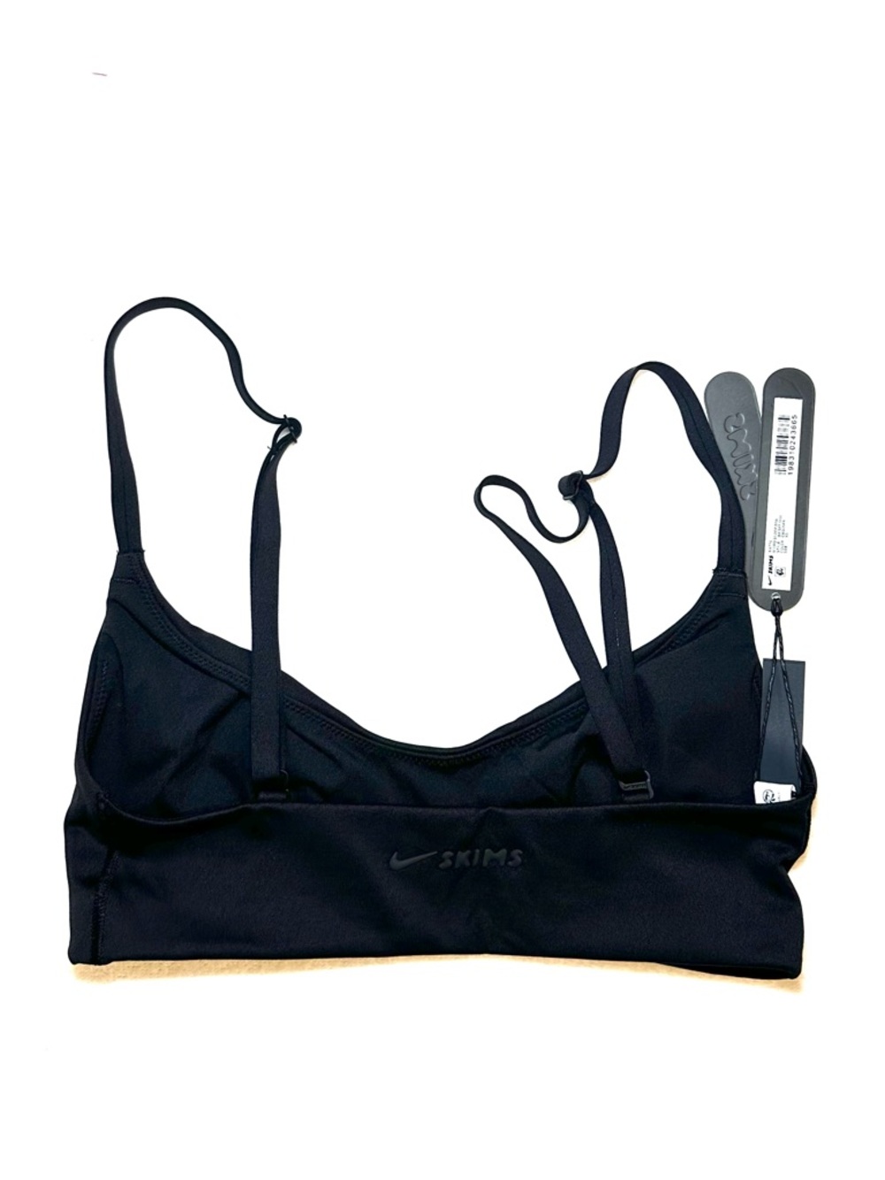 Nike Black Skims Logo Lightweight Sports Bra